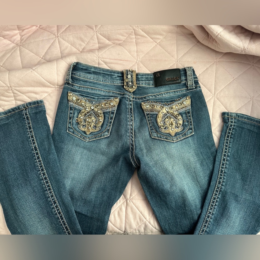 y2k mcbling style low rise jeans